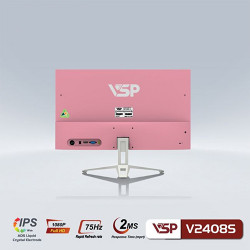Màn hình SLIM BEZEL VSP V2408S - Hồng (23.8 inch | FHD | IPS | 75Hz | 2ms)