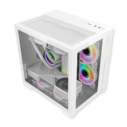 Vỏ Case NZXT H6 FLOW ALL WHITE ( MID Tower, 3 Fan, Màu Trắng)