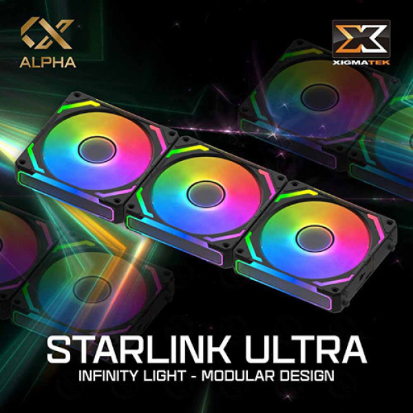 Fan Case - Quạt Tản Nhiệt Xigmatek STARLINK ULTRA - EN40412 ARGB ( Bộ 3 Fan)