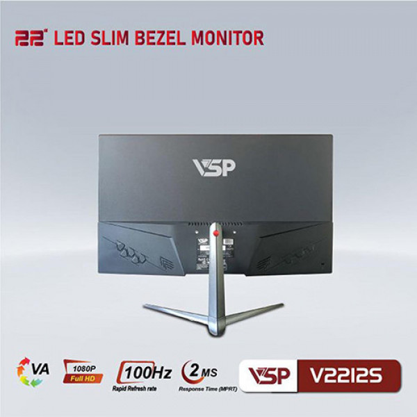 Màn hình VSP V2212S Đen (21.5 inch | Full HD | VA | 100Hz | 2ms)
