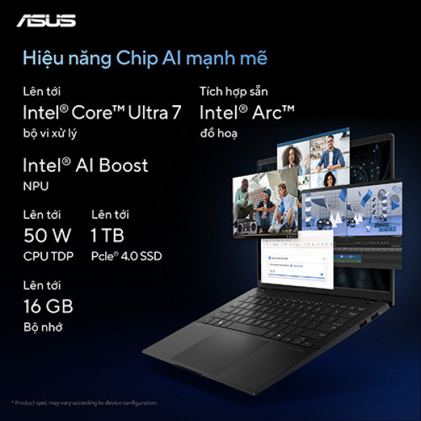 Laptop Asus Vivobook S 14 OLED S5406MA-PP136W (Intel® Core™ Ultra 5 125H | 16GB | 1TB | Intel® Arc™ Graphics | 14.0inch 3K OLED | Win 11 | Xanh) 