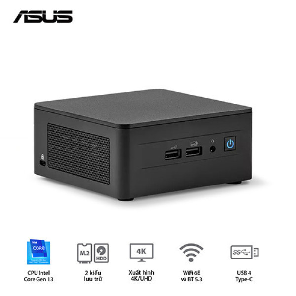 PC Mini ASUS NUC 13 Pro RNUC13ANHi3 (Core i3-1315U | DDR4 3200 | Iris Xe | NVMe PCIe4.0 | Wi-Fi+Bluetooth)