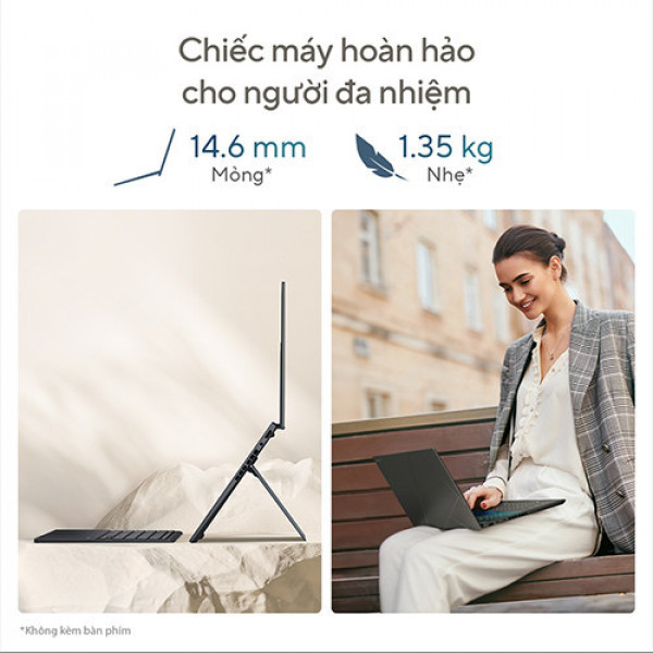 Laptop Asus Zenbook Duo OLED UX8406MA-PZ142W (Core™ Ultra 9 185H | 32GB | 1TB | Intel® Arc™ Graphics | 14.0inch 3K OLED 120Hz | Bút cảm ứng | Bàn phím | Win 11 | Xám)