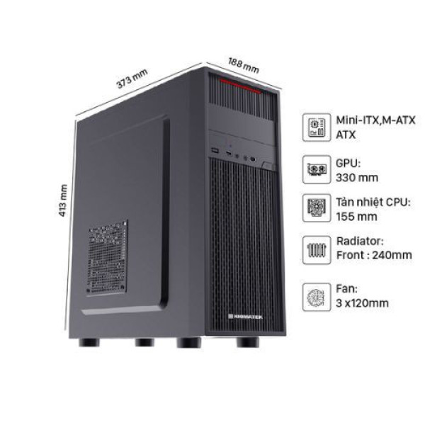 PCHM Office 06 (i7-12700 | B760M D4 | Ram 16GB | SSD 512GB | 450W)