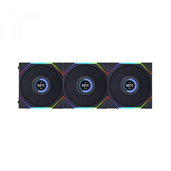 Fan Lian Li TL120 LCD Triple Pack Black - 12TLLCD3B (3 Fan/ Màn Hình LCD/ LED Vô Cực)