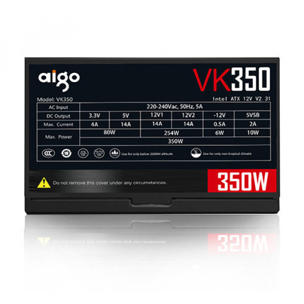 Nguồn máy tính AIGO VK350 - 350W (Màu Đen)