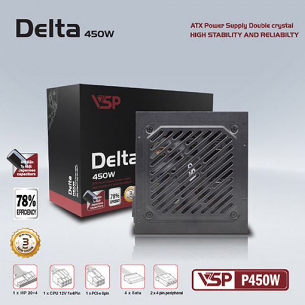 Nguồn máy tính VSP DELTA P450W