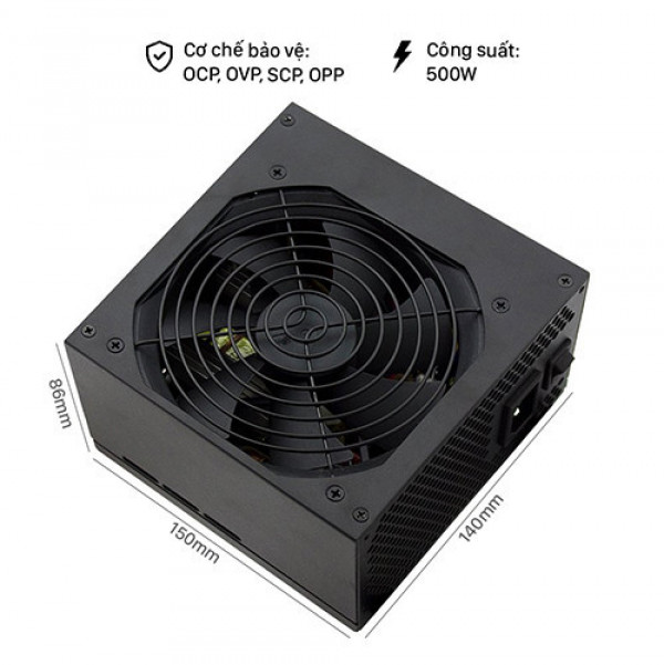 Nguồn máy tính FSP POWER SUPPLY HYN SERIES HYN550ATX  ACTIVE PFC (Màu Đen)