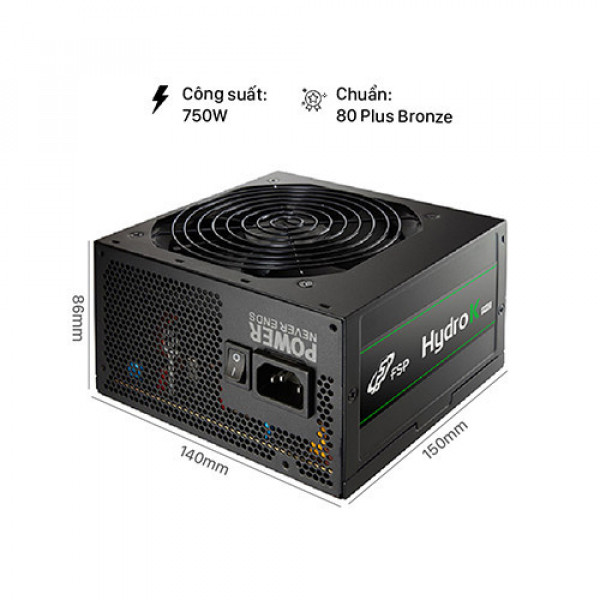 Nguồn máy tính FSP HYDRO K PRO SERIES HD2-750 750W ( 80 PLUS BRONZE/ Màu Đen)