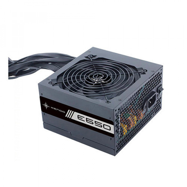 Nguồn máy tính KENOO ESPORT E650 650w (Mầu Đen/ Cáp Dẹt/ Fan 12cm)