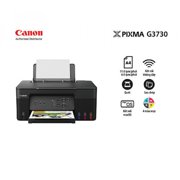 Máy in phun màu Canon PIXMA G3730 (A4/A5/ In/ Copy/ Scan/ USB/ LAN)