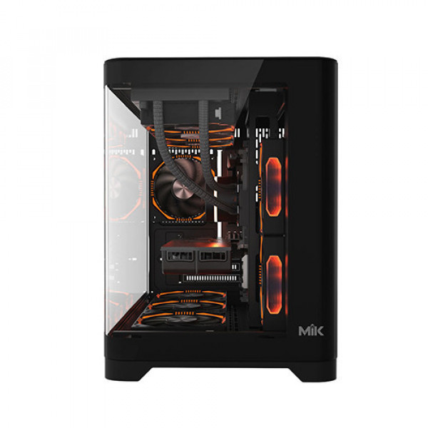 Vỏ Case MIK FOCALORS M BLACK ( MATX, Màu Đen) Case Bể Cá