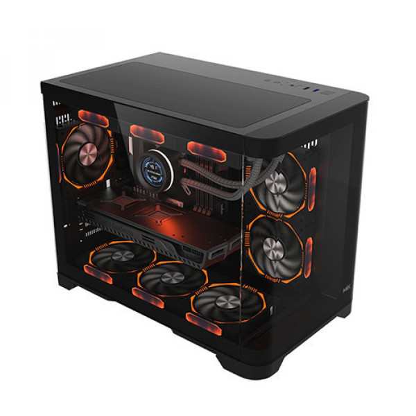 Vỏ Case MIK FOCALORS M BLACK ( MATX, Màu Đen) Case Bể Cá