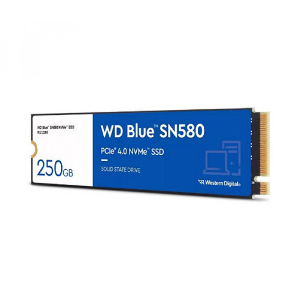 Ổ cứng SSD Western Digital Blue SN580 WDS250G3B0E 250GB (NVMe PCIe/ Gen4x4 M2.2280/ 4000MB/s/ 2000MB/s)