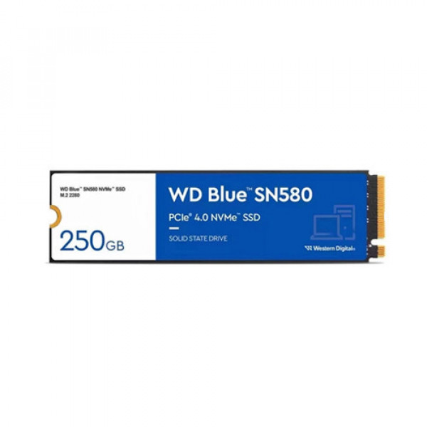 Ổ cứng SSD Western Digital Blue SN580 WDS250G3B0E 250GB (NVMe PCIe/ Gen4x4 M2.2280/ 4000MB/s/ 2000MB/s)