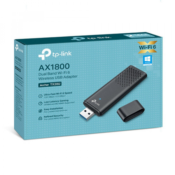 Card mạng không dây USB TP-Link Archer TX20U Chuẩn Wifi 6 AX1800