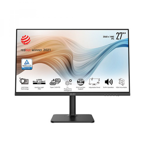 Màn hình MSI MD272QP (27 inch/ WQHD/ IPS/ 75Hz/ 4ms/ LOA/ TYPE C/ Đen)