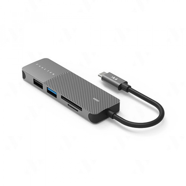 Hub chuyển đổi Feeltek HCM005AP2F 5 in 1 (USB-C sang 1x USB-A 3.0, 1x USB A 2.0, 1x HDMI, 1x SD, 1x MicroSD)