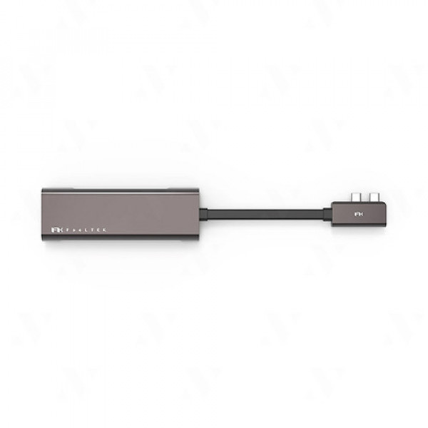 Hub chuyển đổi Feeltek HCM009AP2F 9 in 2 (2x USB-C sang HDMI x2, USB3.0 x2, SD x1, microSD x1, RJ45 x1, USB-C x1, USB-C PD x1)