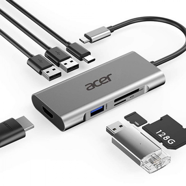 Hub chuyển đổi Acer USB-C Acer 7 in 1 (ZL.DCK11.023)