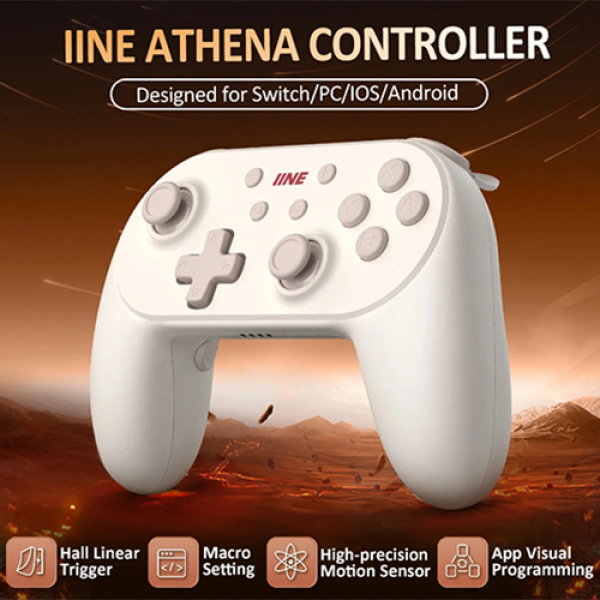 Tay cầm chơi game IINE Athena Wireless Controller in White