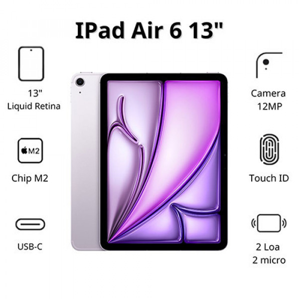 iPad Air 6 M2 13inch 5G 256GB Purple