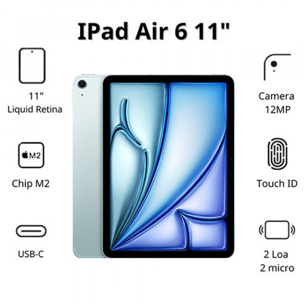 iPad Air 6 M2 11inch 5G 1TB Blue