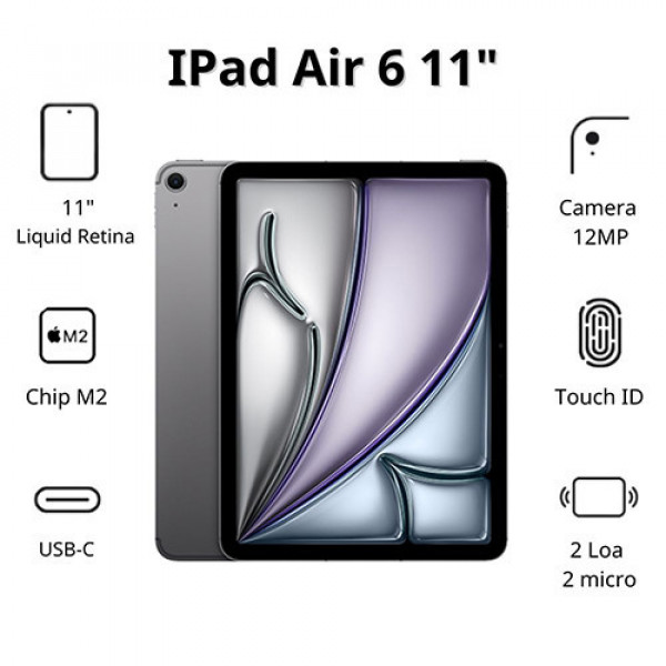 iPad Air 6 M2 11inch Wifi 1TB Space Gray