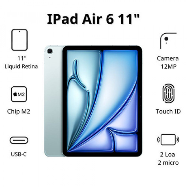 iPad Air 6 M2 11inch Wifi 256GB Blue