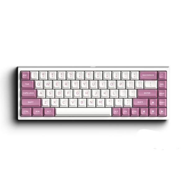 Bàn phím cơ FL-Esports FL680SAM Peach Wireless Gateron Cap Silver switch