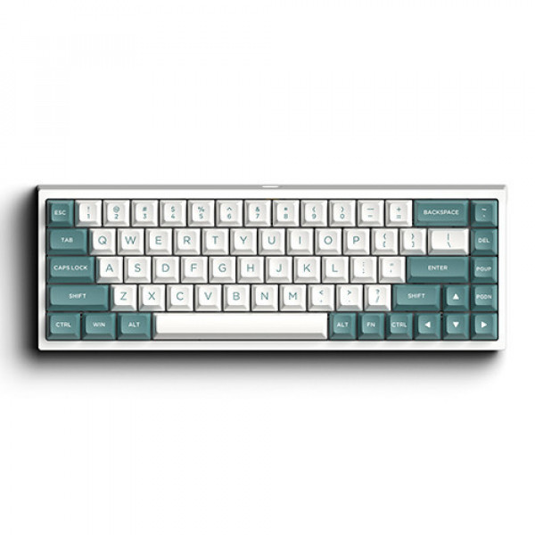 Bàn phím cơ FL-Esports FL680SAM Aqua Green Wireless Gateron Cap White switch