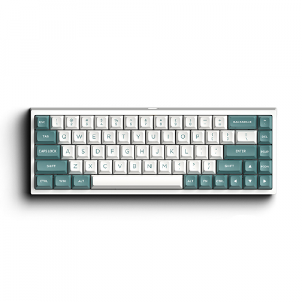 Bàn phím cơ FL-Esports FL680SAM Aqua Green Wireless Gateron Cap White switch