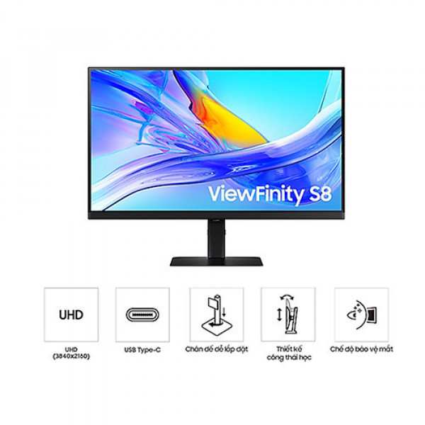 Màn Hình SAMSUNG ViewFinity S8 S80UD LS27D804UAEXXV (27 inch | 4K | IPS | 60Hz | 5ms)