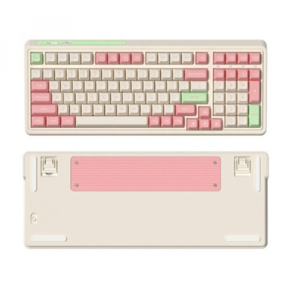 Bàn phím cơ FL-Esports CMK99SAM Strawberry Sundae 3 Mode Wireless TTC Gold Pink switch