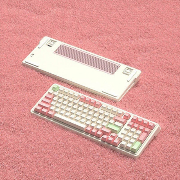 Bàn phím cơ FL-Esports CMK99SAM Strawberry Sundae 3 Mode Wireless TTC Speed Silver V2 switch