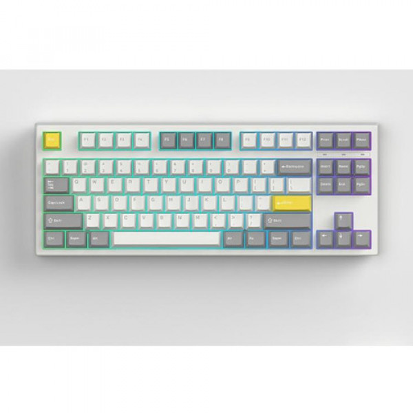 Bàn phím cơ FL-Esports GP87CP White Gray Gasket Mount Gateron Pro Yellow switch