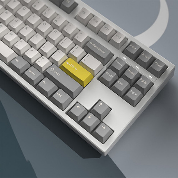 Bàn phím cơ FL-Esports GP87CP White Gray Gasket Mount Gateron Pro Yellow switch