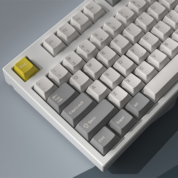 Bàn phím cơ FL-Esports GP87CP White Gray Gasket Mount Gateron Pro Yellow switch