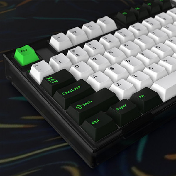 Bàn phím cơ FL-Esports GP87CP White Green Gasket Mount Gateron Pro White switch