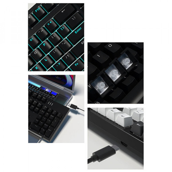 Bàn phím cơ FL-Esports MK104 Pro Black Outemu Red Switch