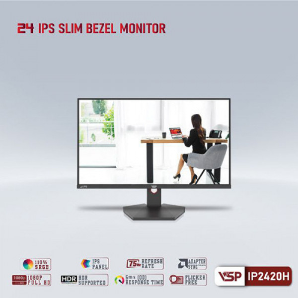 Màn hình VSP IP2420H (23.8 inch | FHD | IPS | 75Hz | 5ms)