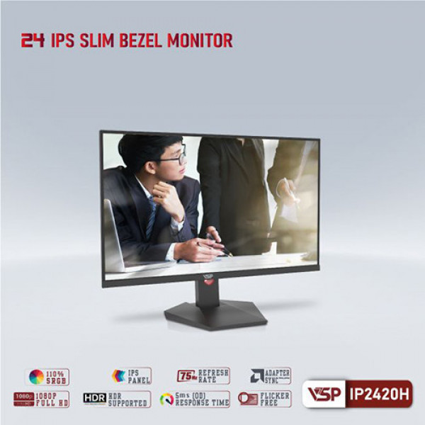 Màn hình VSP IP2420H (23.8 inch | FHD | IPS | 75Hz | 5ms)