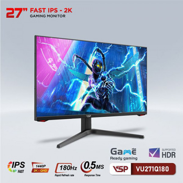 Màn hình VSP VU271Q180 (27 inch | QHD | Fast IPS | 180Hz | 0.5ms)