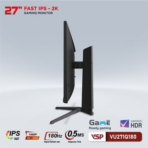 Màn hình VSP VU271Q180 (27 inch | QHD | Fast IPS | 180Hz | 0.5ms)