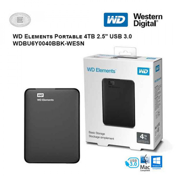 Ổ cứng di động HDD WD Elements Portable 4TB 2.5