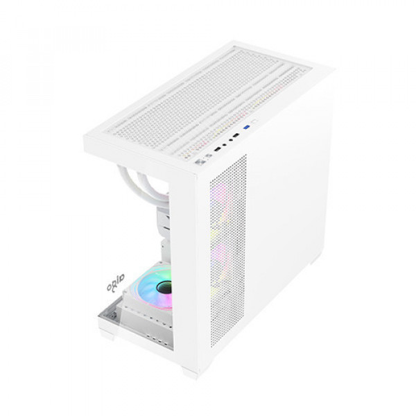 Vỏ Case AIGO C218M WHITE ( MATX, Màu Trắng, Case Bể Cá)