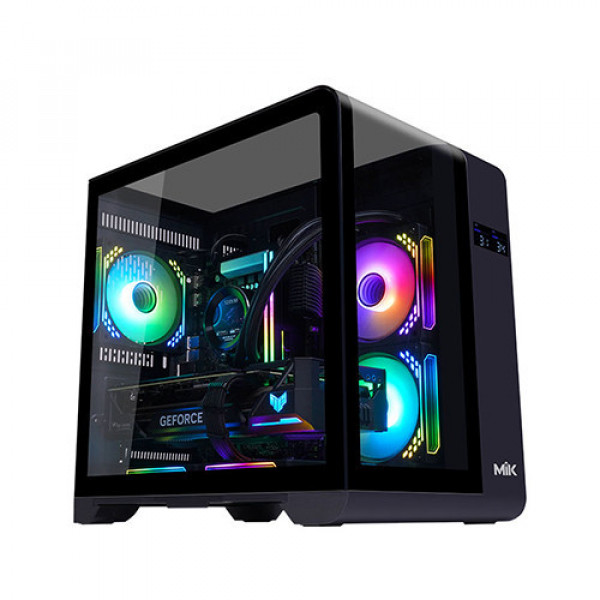 Vỏ Case MIK BARBATOS M BLACK (MATX/MID TOWER/Màu Đen)