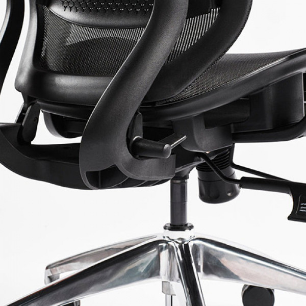 Ghế công thái học HyperWork Airy Black (Khung đen, lưới đen)