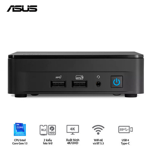 PC Mini Asus NUC13 PRO Tall RNUC13ANHi70000I (i7-1360P | 2xDDR4 | 1x M.2 NVMe 2280,1x M.2 2242, 1x SATA 2.5 | 2x HDMI 2.1 | WLan_BT )