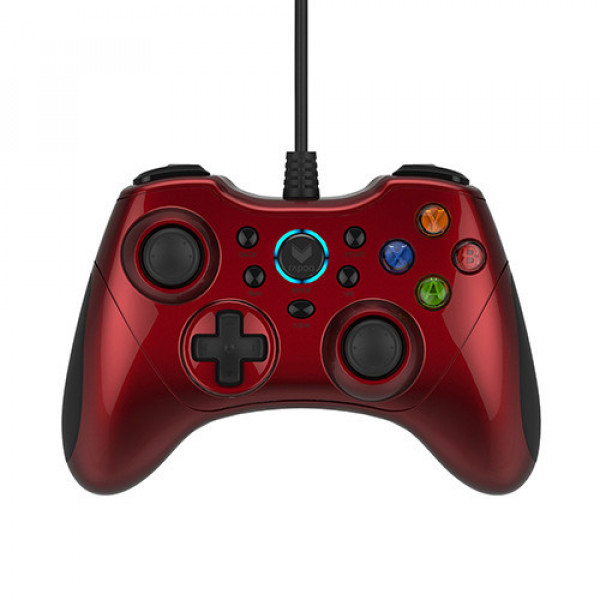 Tay cầm chơi game có dây Rapoo V600 màu đỏ